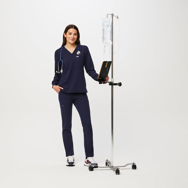 women's Navy Catarina Long-Sleeve -  Scrub Top™