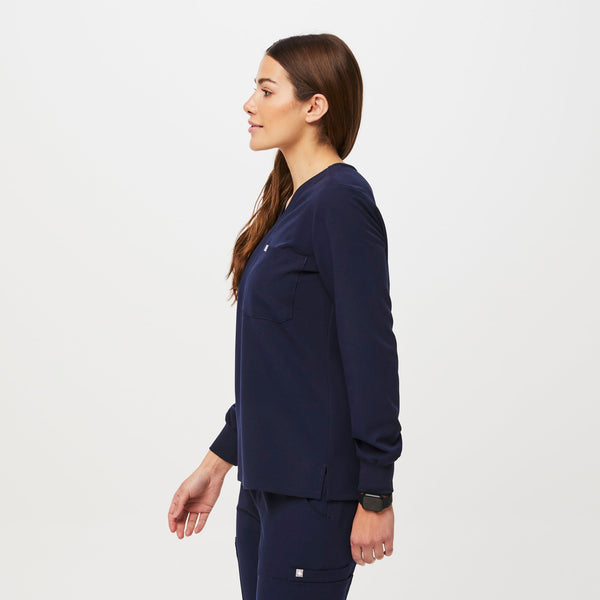 women's Navy Catarina Long-Sleeve -  Scrub Top™