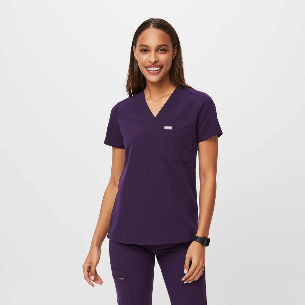women's Purple Jam Catarina™ - Petite Scrub Top