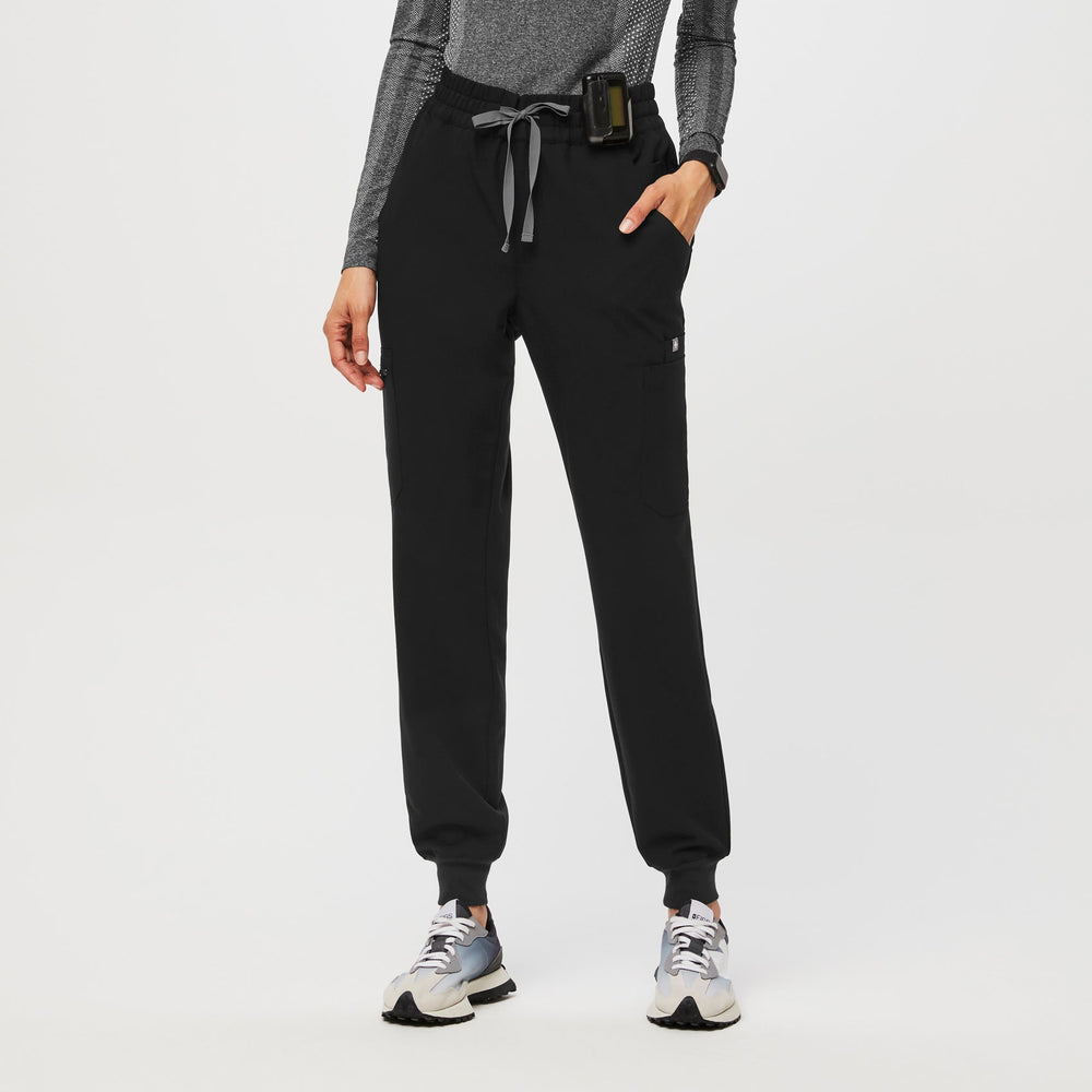 women's Black Uman High-Rise - Tall Jogger Scrub Pant