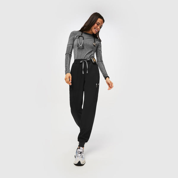 women's Black Uman High-Rise - Tall Jogger Scrub Pant
