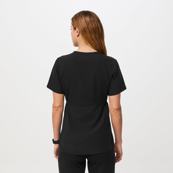 Women's Black Octavia Maternity - Scrub Top