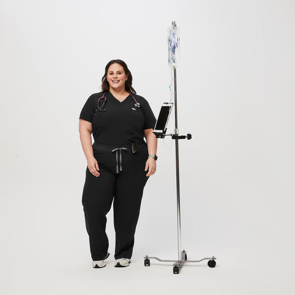 women's Black Livingston - Petite Straight-Leg Scrub Pant™ (3XL - 6XL)