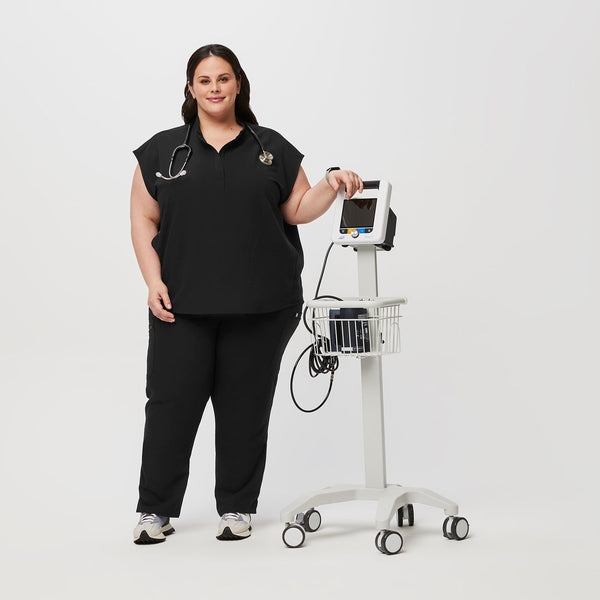 women's Black Rafaela™ - Oversized  Scrub Top (3XL - 6XL)