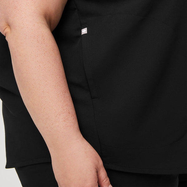 women's Black Rafaela™ - Oversized  Scrub Top (3XL - 6XL)