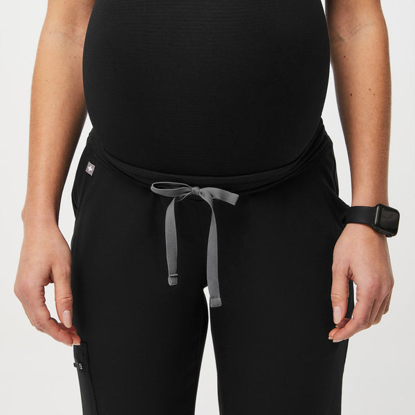 women's Black Zamora™ Maternity - Petite Jogger Scrub Pant