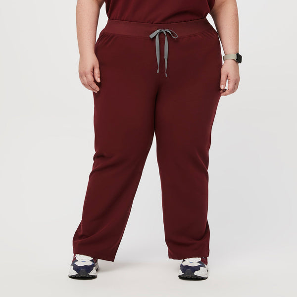 women's Burgundy Livingston - Petite Straight-Leg Scrub Pant™ (3XL - 6XL)