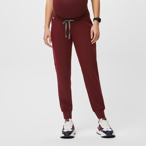 Women's Burgundy Zamora™ Maternity - Jogger Scrub Pant