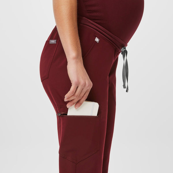 women's Burgundy Zamora™ Maternity - Tall Jogger Scrub Pant