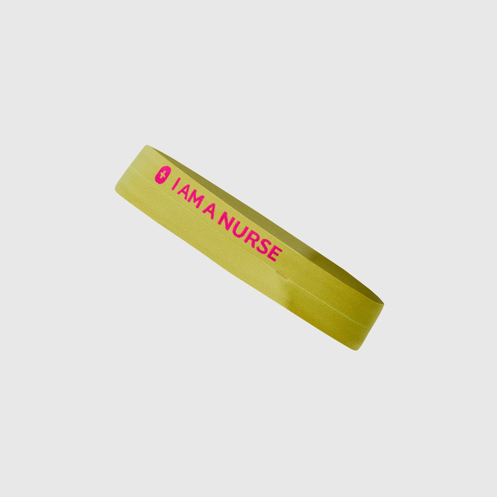 Limeade Elastic Headband With Buttonholes I Am A Nurse