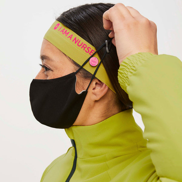 Limeade Elastic Headband With Buttonholes I Am A Nurse