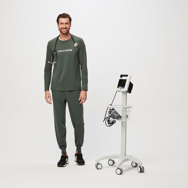 men's Moss I Am A Nurse - Long-Sleeve Underscrub