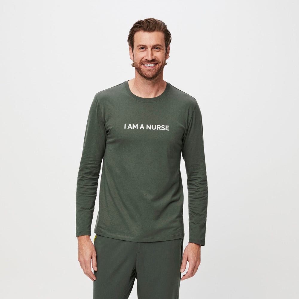 men's Moss I Am A Nurse - Long-Sleeve Underscrub