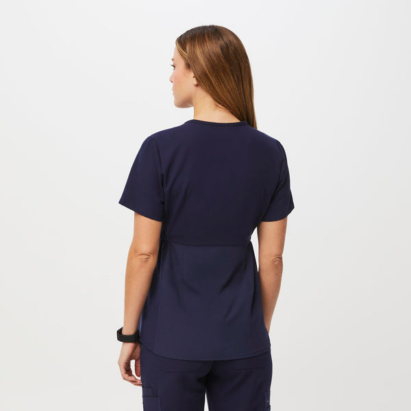 Women's Navy Octavia Maternity - Scrub Top