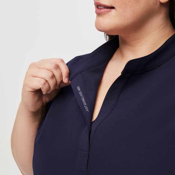 women's Navy Rafaela™ - Oversized  Scrub Top (3XL - 6XL)
