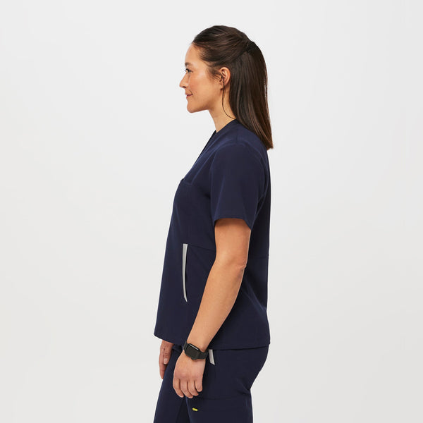 women's Navy Slim Odesa - Scrub Top