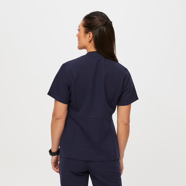 women's Navy Slim Odesa - Scrub Top