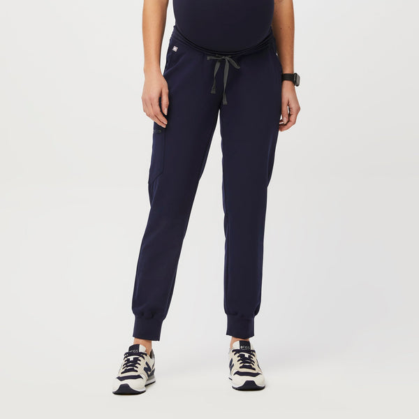 women's Navy Zamora™ Maternity - Petite Jogger Scrub Pant