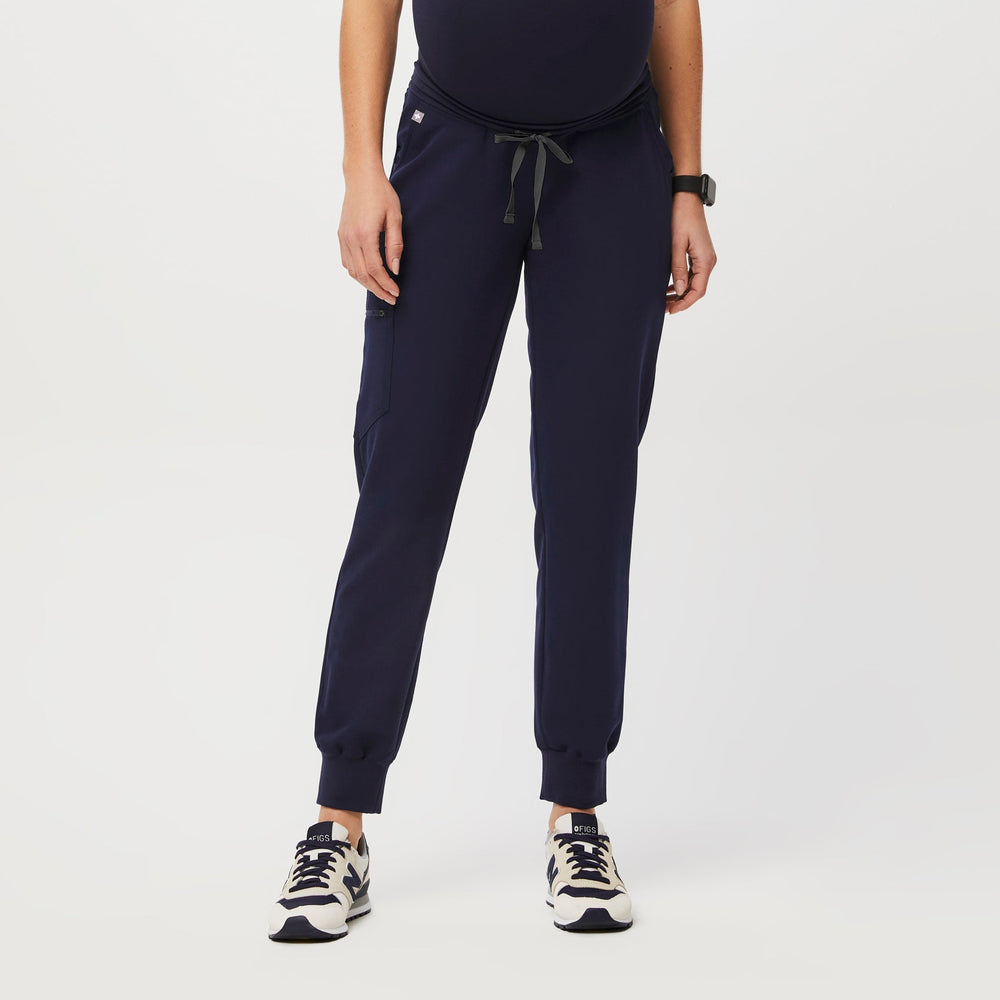 women's Navy Zamora™ Maternity - Tall Jogger Scrub Pant