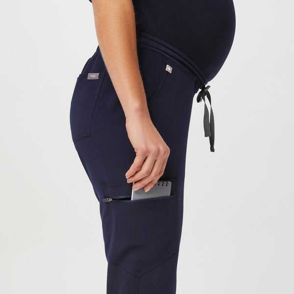 women's Navy Zamora™ Maternity - Petite Jogger Scrub Pant