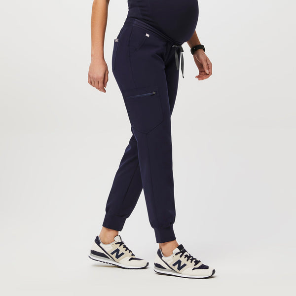 women's Navy Zamora™ Maternity - Petite Jogger Scrub Pant