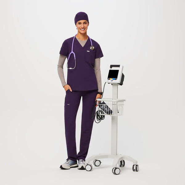 Purple Jam FIGS Scrub Cap With Buttonholes