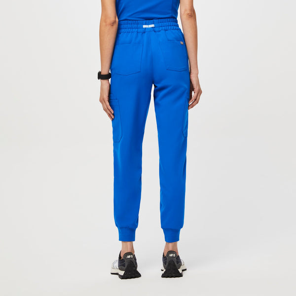 women's Royal Blue Uman High-Rise - Petite Jogger Scrub Pant