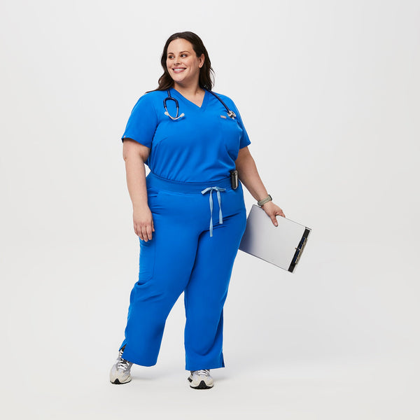 women's Royal Blue Kade - Petite Straight-Leg Scrub Pant™ (3XL - 6XL)