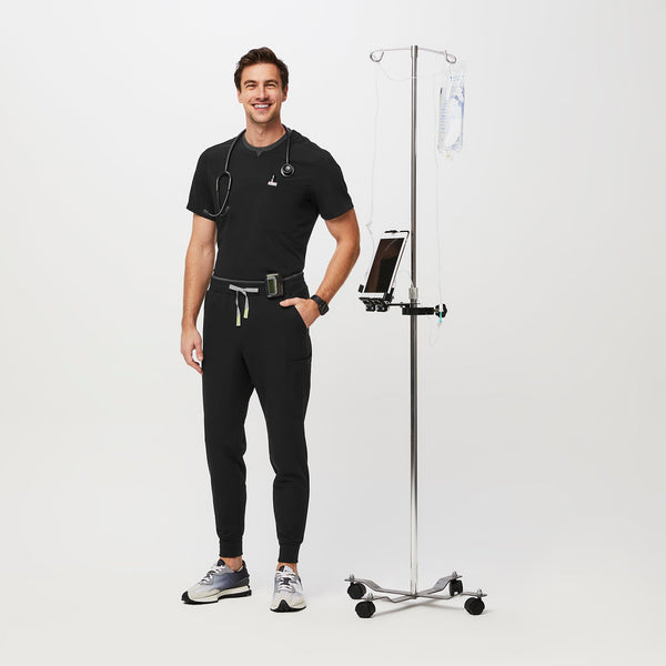 men's Black Ansel Slim Jogger Scrub Pant