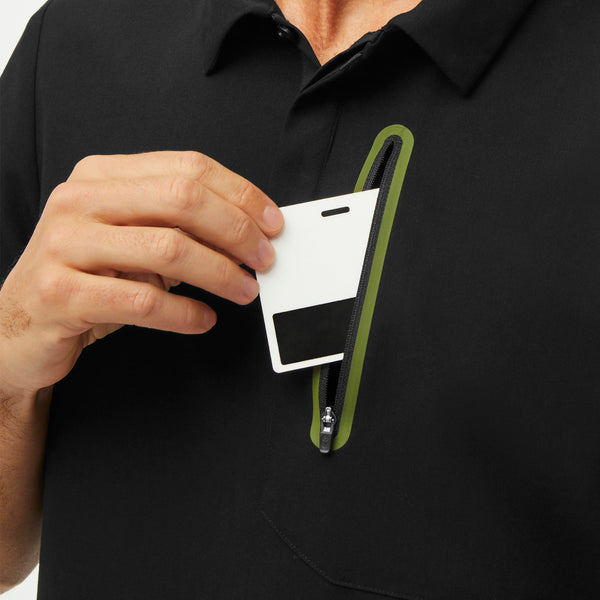 men's Black Performance Dothan - Contrast ScrubPolo™