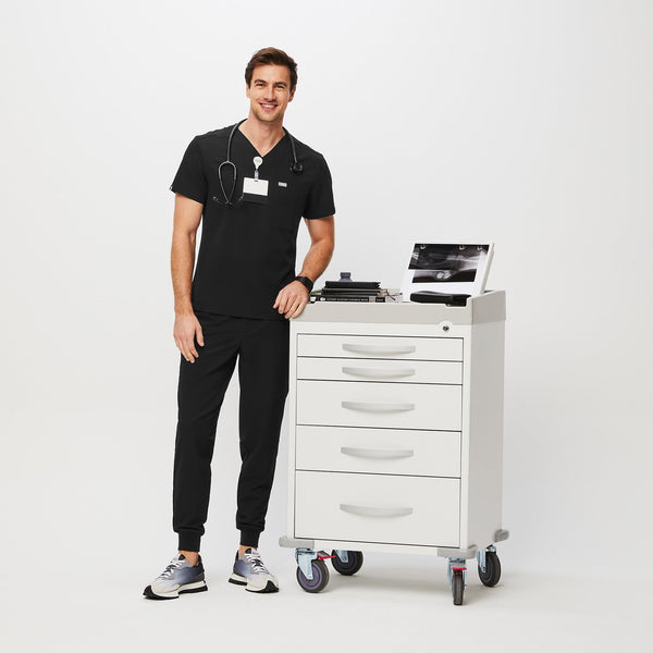 men's Black Slim Leon -  Scrub Top™