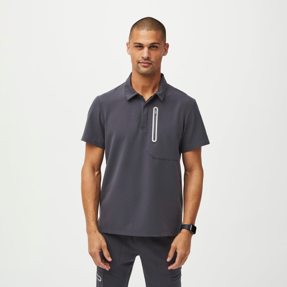 men's Charcoal Performance Dothan - Contrast ScrubPolo™