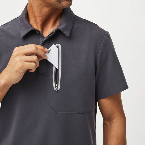 men's Charcoal Performance Dothan - Contrast ScrubPolo™