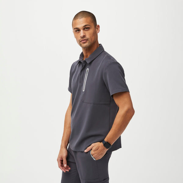 men's Charcoal Performance Dothan - Contrast ScrubPolo™