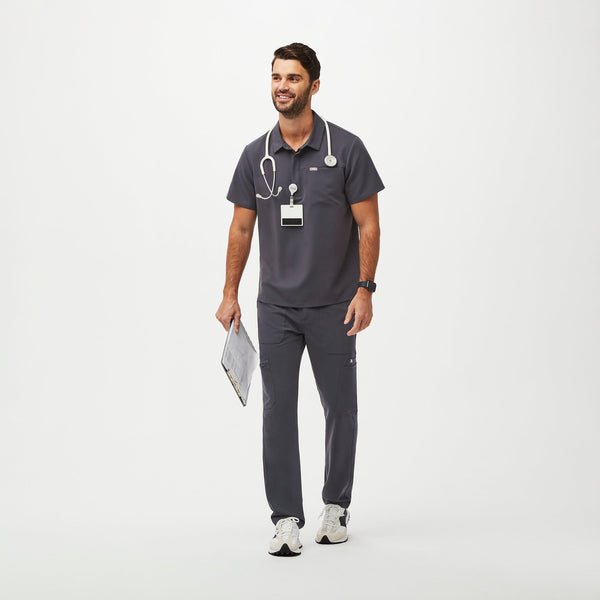 men's Charcoal Lima - Short-Sleeve ScrubPolo™