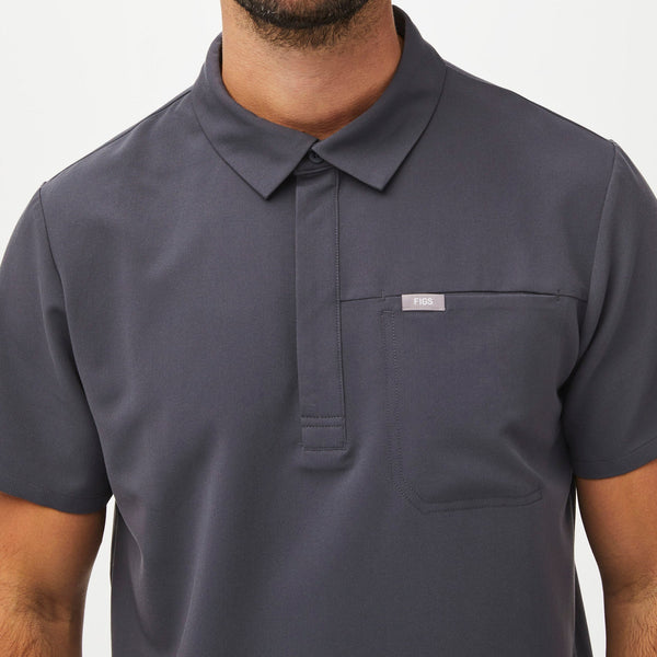men's Charcoal Lima - Short-Sleeve ScrubPolo™