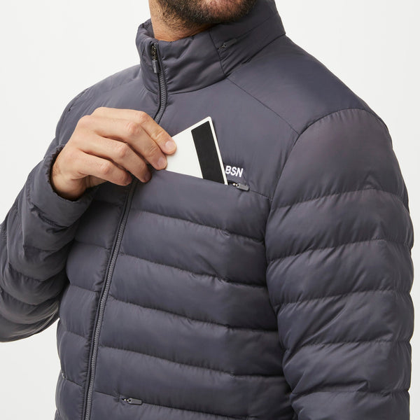 men's Charcoal Packable - Puffer Jacket