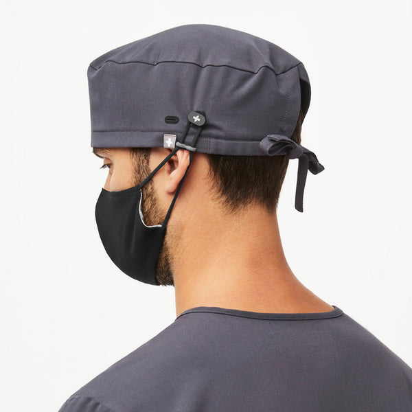 Charcoal FIGS Scrub Cap With Buttonholes