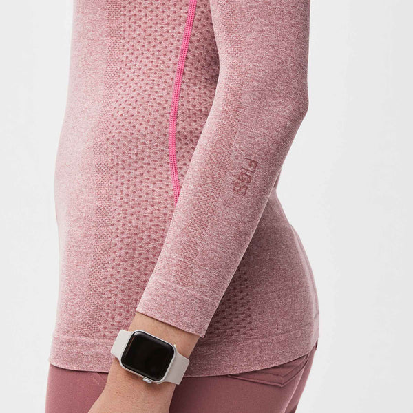 women's Mauve Salta Seamless - Long-Sleeve Underscrub