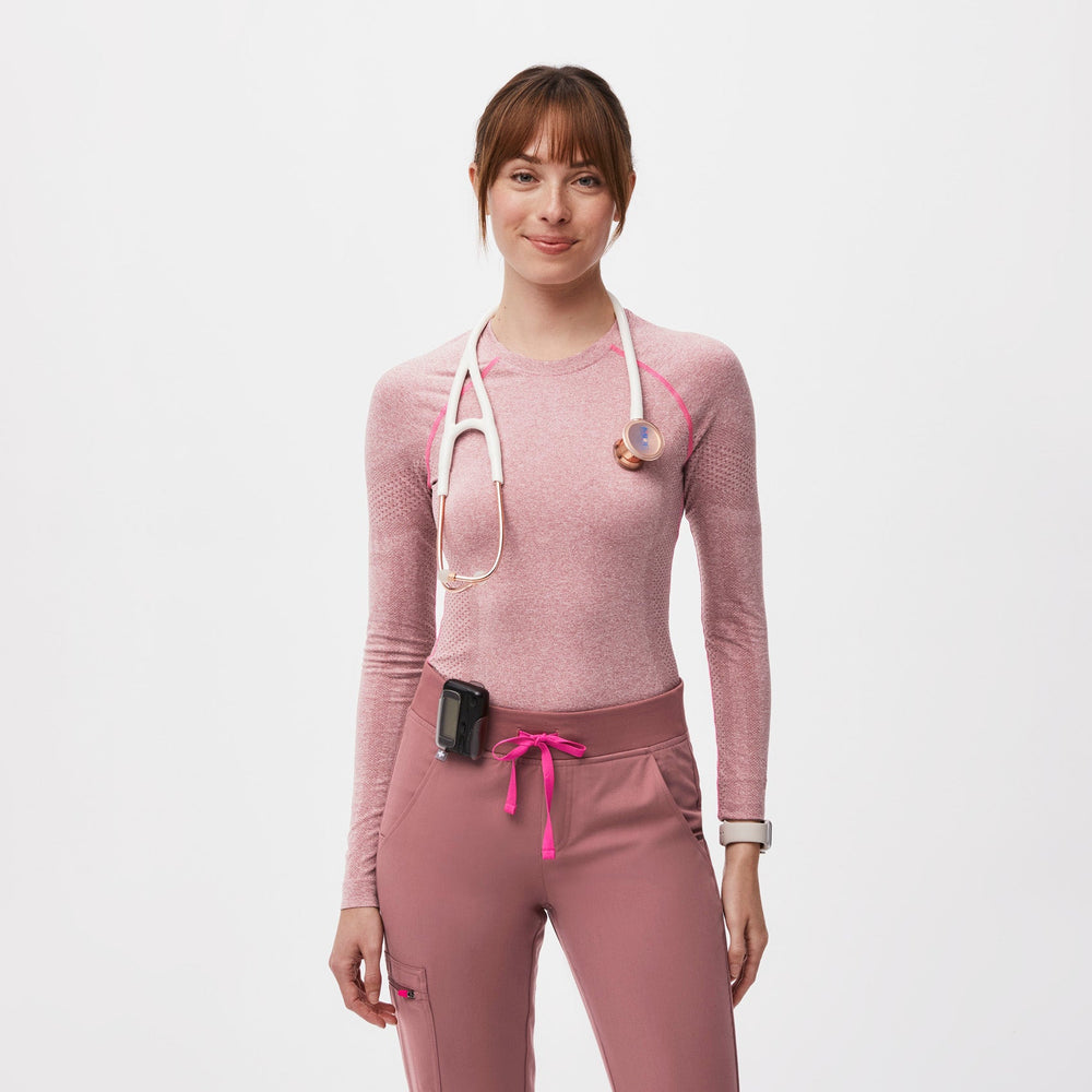 women's Mauve Salta Seamless - Long-Sleeve Underscrub