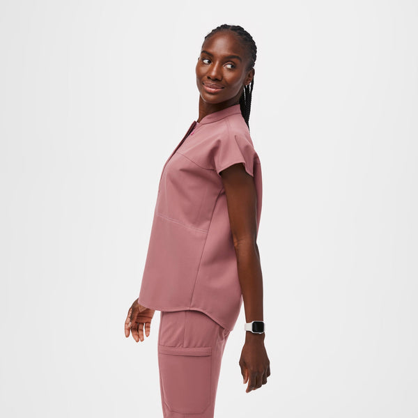 women's Mauve Blake Relaxed - Scrub Top