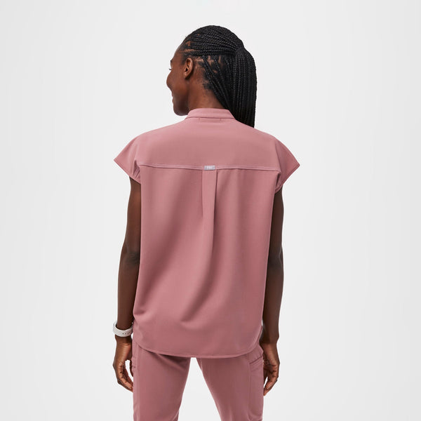 women's Mauve Blake Relaxed - Scrub Top