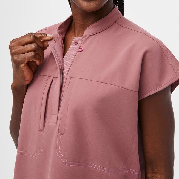 women's Mauve Blake Relaxed - Scrub Top