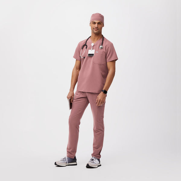Mauve FIGS Scrub Cap With Buttonholes
