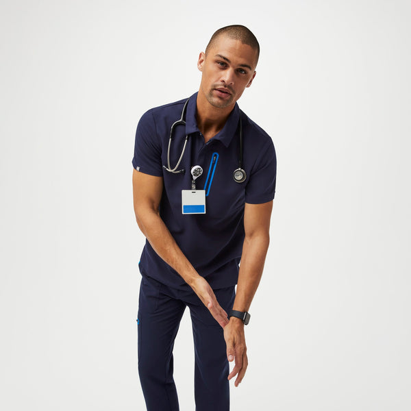 men's Navy Performance Dothan - Contrast ScrubPolo™