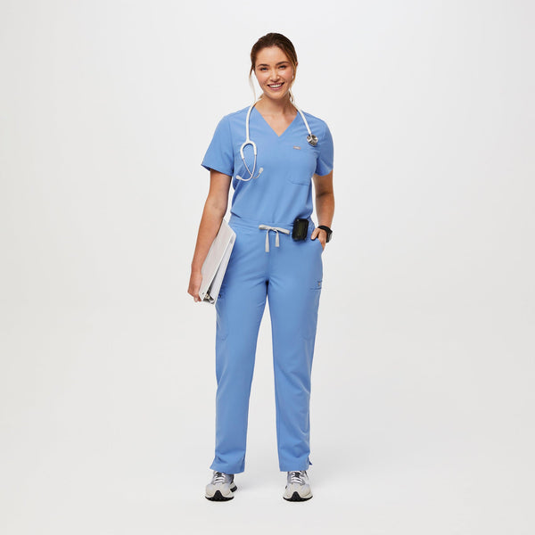Women's Ceil Blue Yola Slim - Petite Scrub Pant™