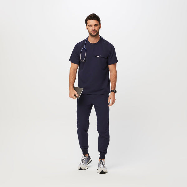 men's Navy Corfield - Henley Scrub Top