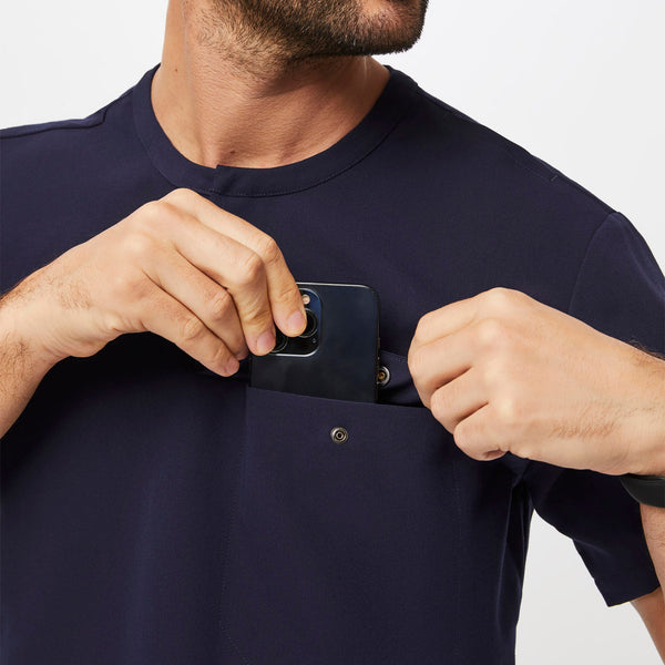 men's Navy Corfield - Henley Scrub Top