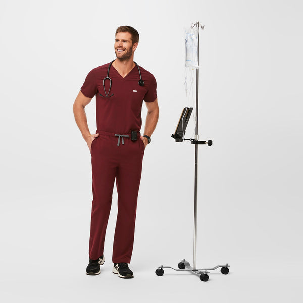 Men's Burgundy Pisco™ - Short Straight-Leg Scrub Pant
