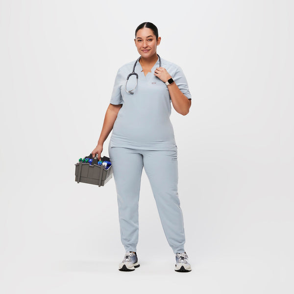 women's Dusty Blue Siaya - Scrub Top